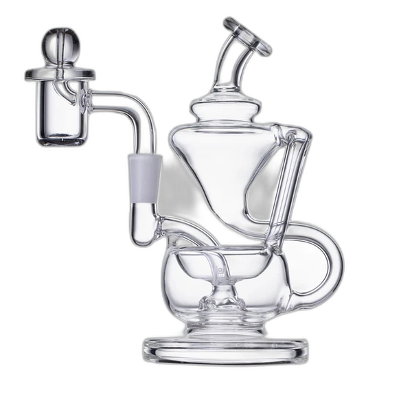 Human Grade 5 Inch Recycler 1A Dab Rig in Clear