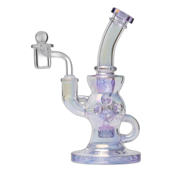 Human Grade 8.5 Inch Swiss Incycler Dab Rig in Iridescent