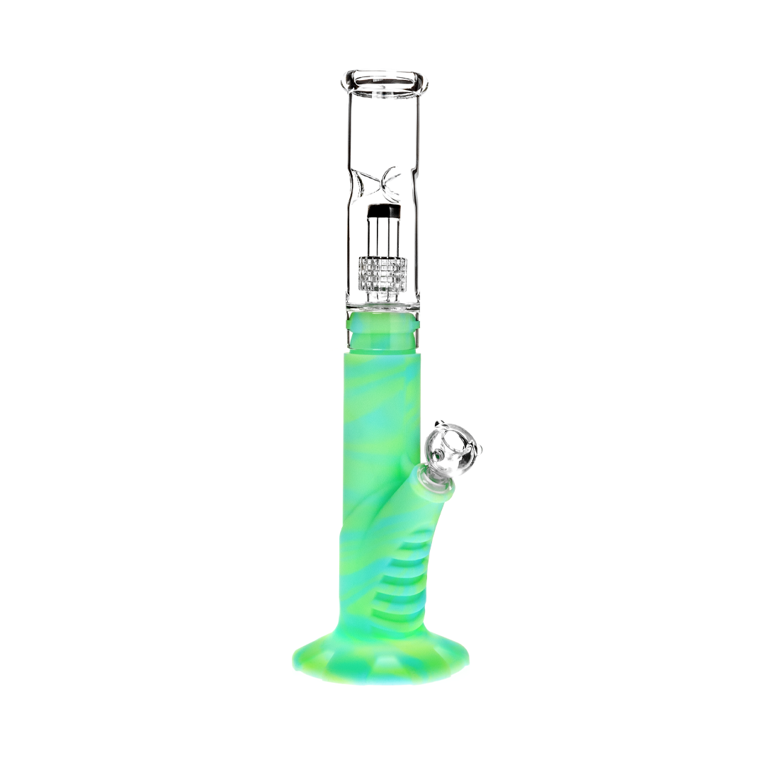 Medusa Customs Silicone Straight Pipe w/Percolator Water Pipe