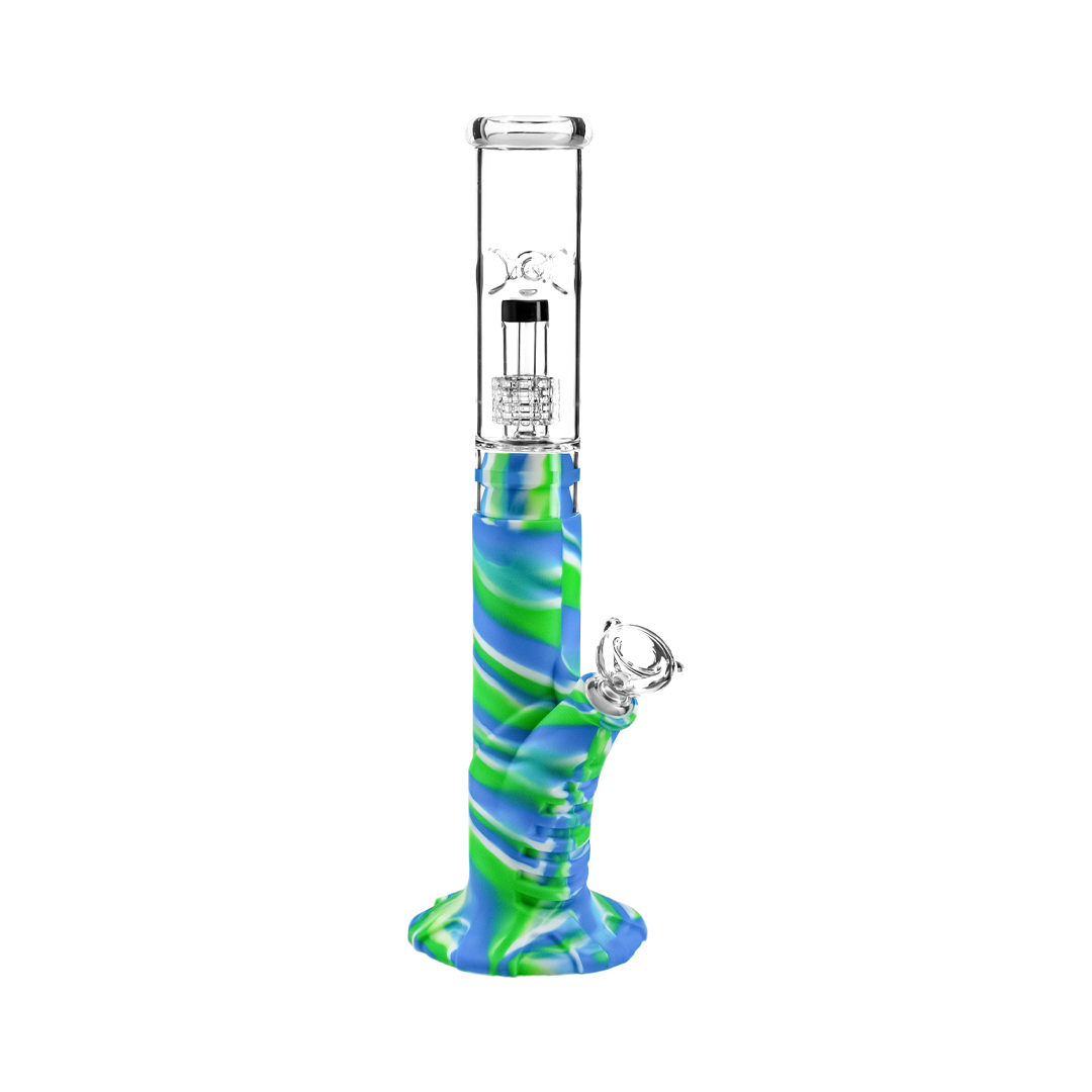 Medusa Customs Silicone Straight Pipe w/Percolator Water Pipe