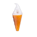 BIGFUN! Ice Cream Hand Pipe – 4.5" borosilicate cone pipe with 14mm bowl