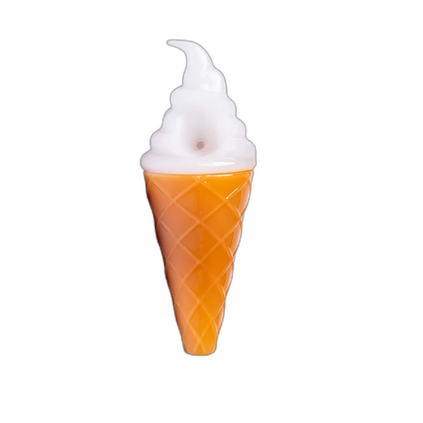 BIGFUN! Ice Cream Hand Pipe – 4.5" borosilicate cone pipe with 14mm bowl