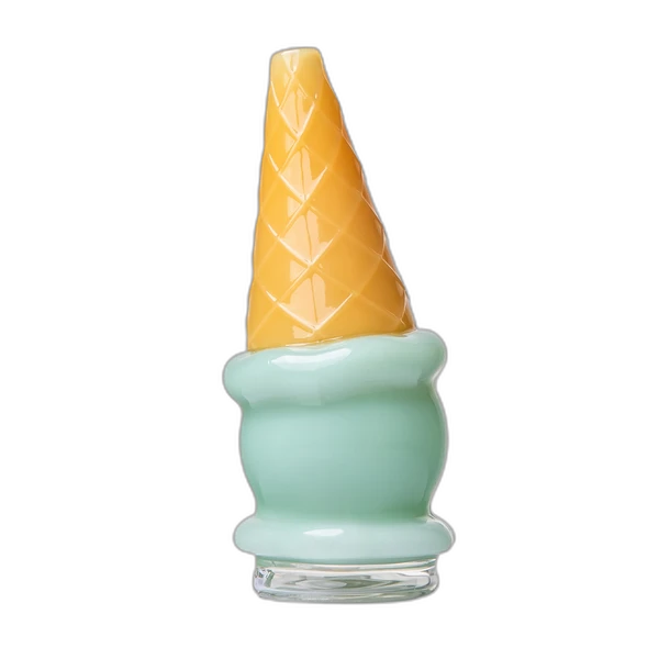 BIGFUN! Ice Cream Peak Top – borosilicate cone top with base-connected perc for Puffco Peak