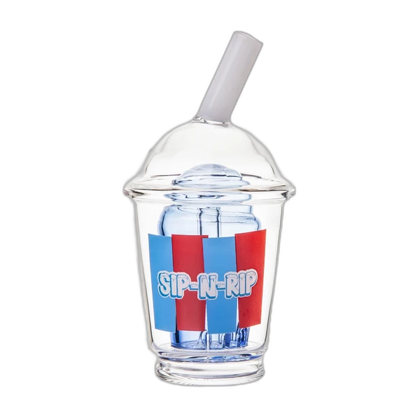 BIGFUN! Sip N Rip Peak Top – slushie-styled Puffco Peak glass with base-connected perc