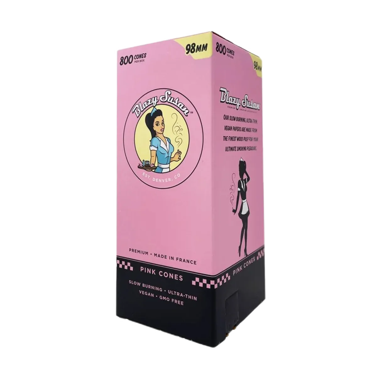 Blazy Susan Pink Paper Cones Pre-Rolled