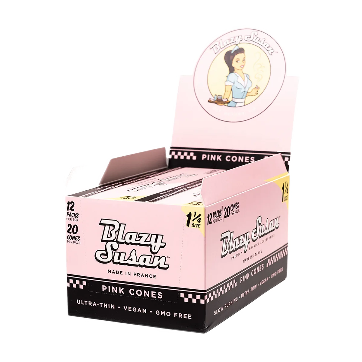 Blazy Susan Pink Paper Cones Pre-Rolled
