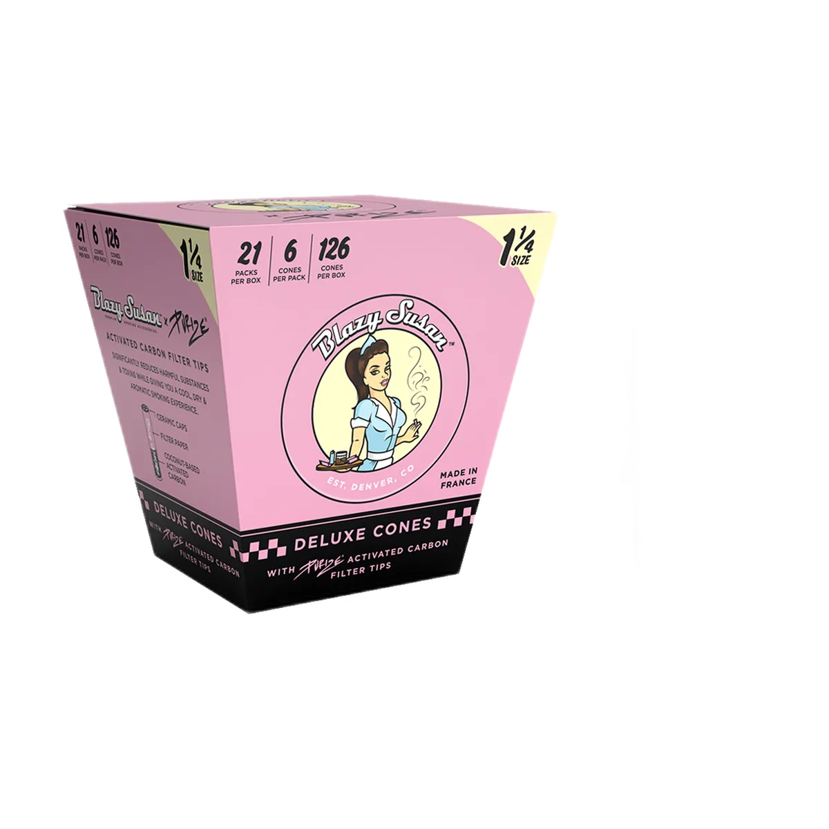 Blazy Susan Pink Paper Cones Pre-Rolled