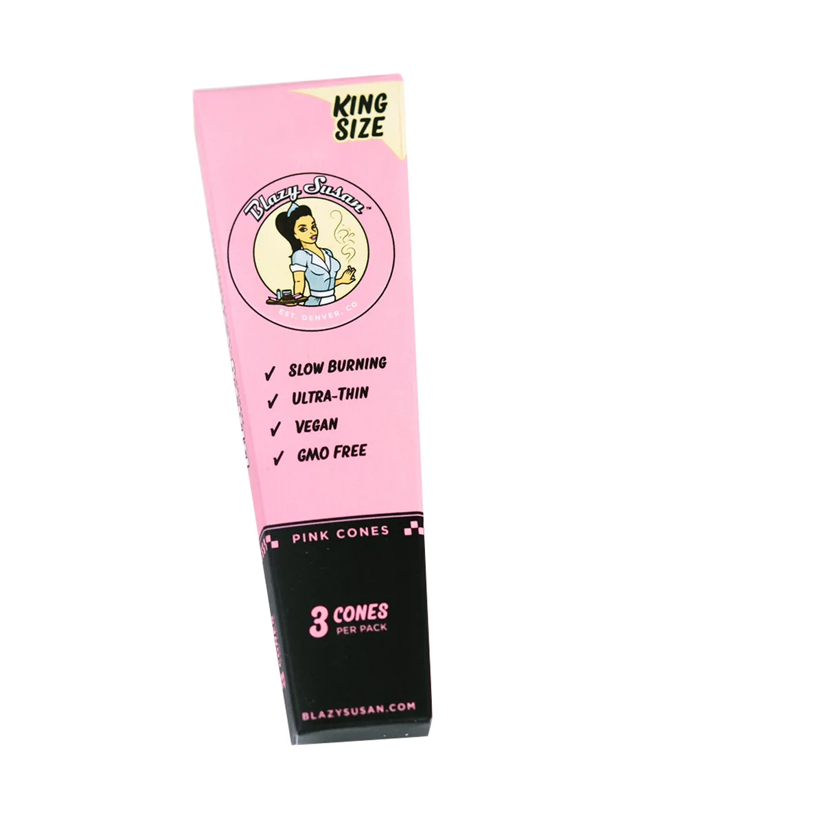 Blazy Susan Pink Paper Cones Pre-Rolled