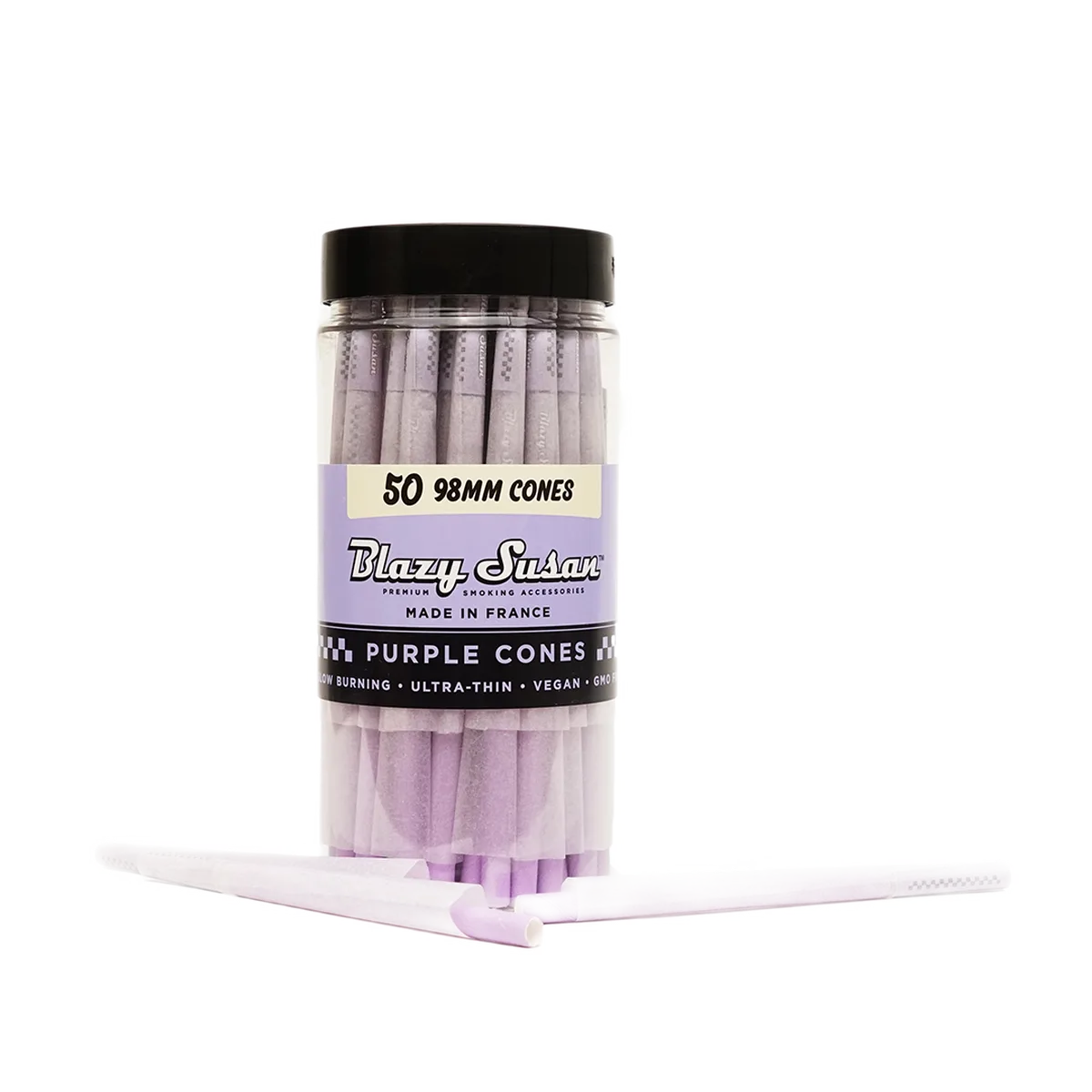 Blazy Susan Purple Paper Cones Pre-Rolled