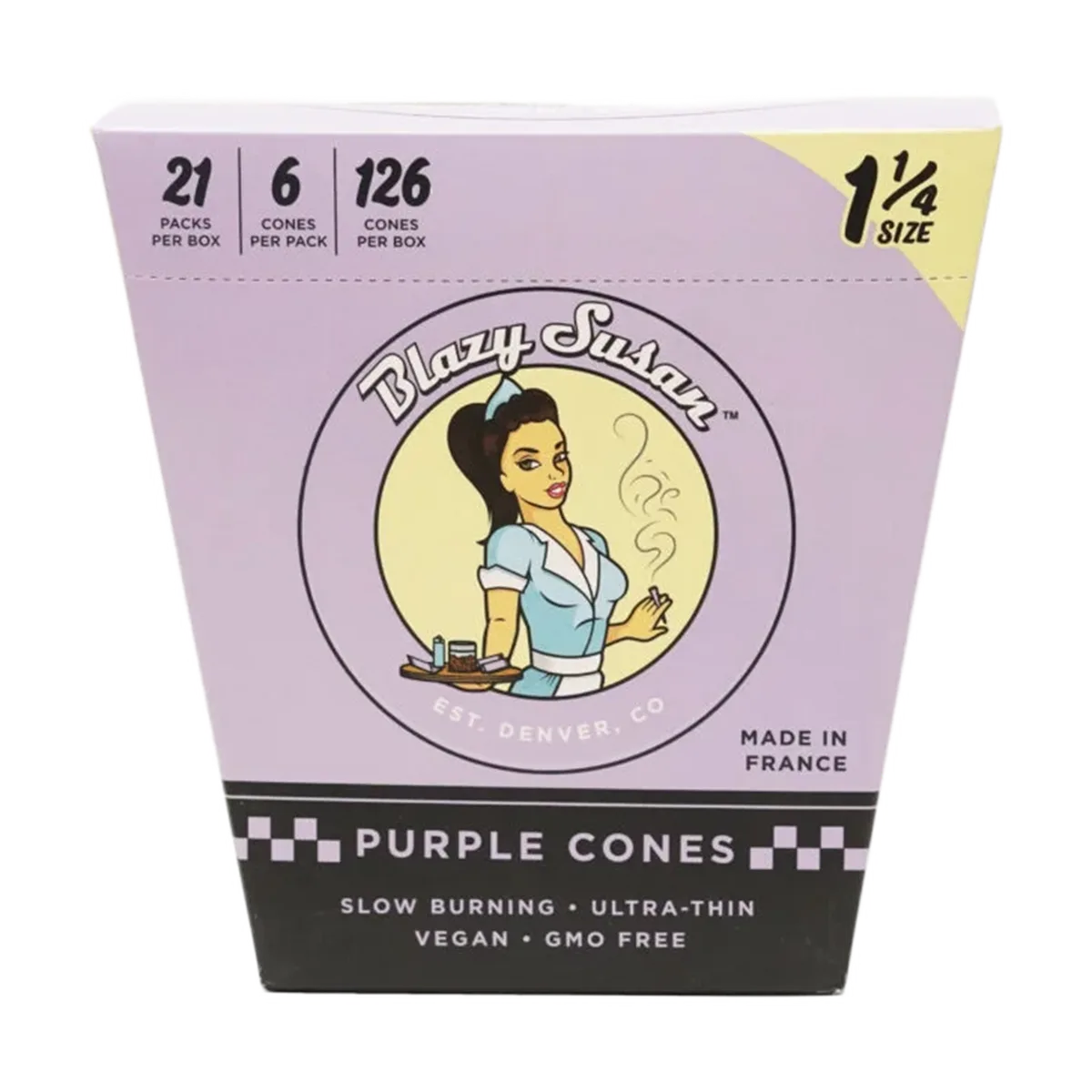 Blazy Susan Purple Paper Cones Pre-Rolled