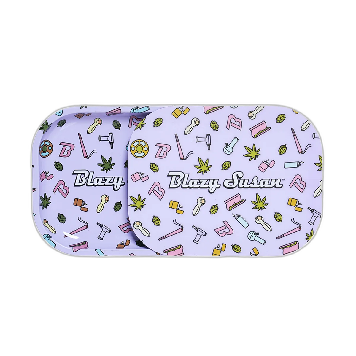 Blazy Susan Rolling Tray with Lid