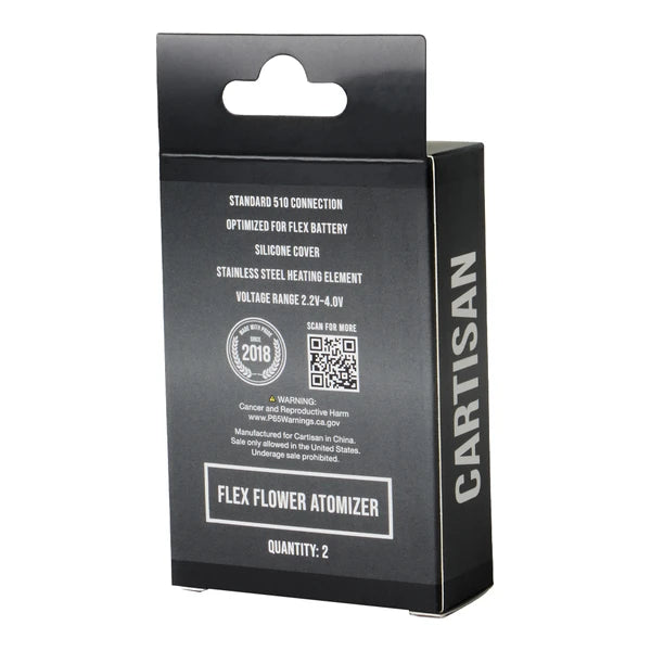 Cartisan Flex Flower Atomizer retail box back