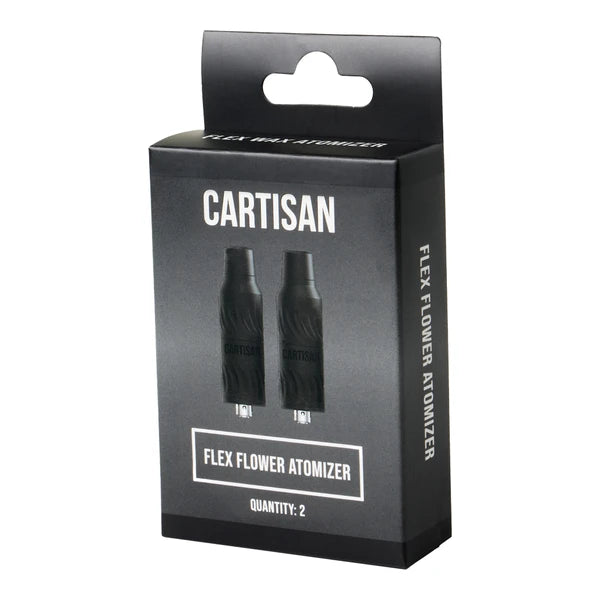 Cartisan Flex Flower Atomizer 2-pack in Black retail box
