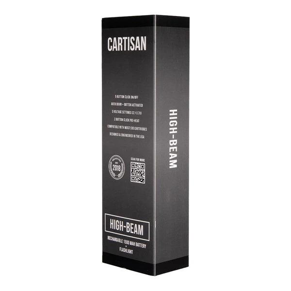 Cartisan High-Beam 510 battery retail box back
