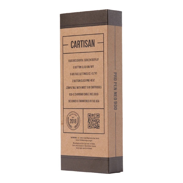 Cartisan Pro Pen NEO 900 510 Battery retail box back