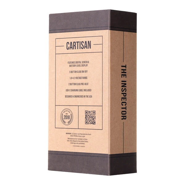 Cartisan The Inspector 510 battery retail box back