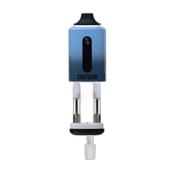 Cartisan Veil Bar Duo 510 Battery exploded view with two cartridges