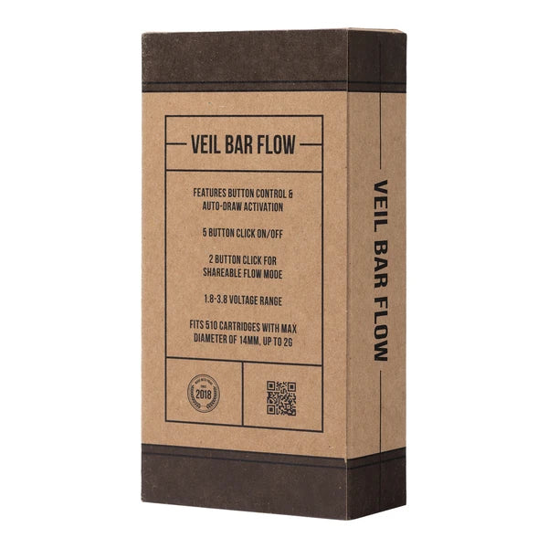 Cartisan Veil Bar Flow 510 Battery retail box back