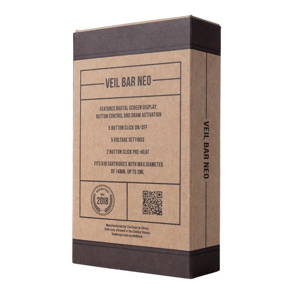 Cartisan Veil Bar NEO 510 Battery retail box back