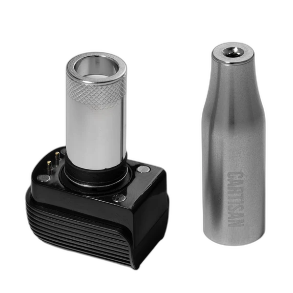 Cartisan Veil Bar Pro EVO bottom enclosure with a Bullet Wax Atomizer