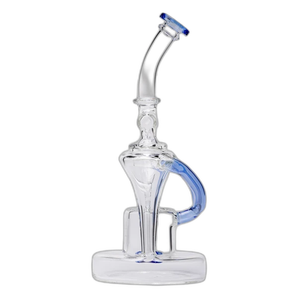 Human Grade Dualing Recycler Dab Rig in Blue