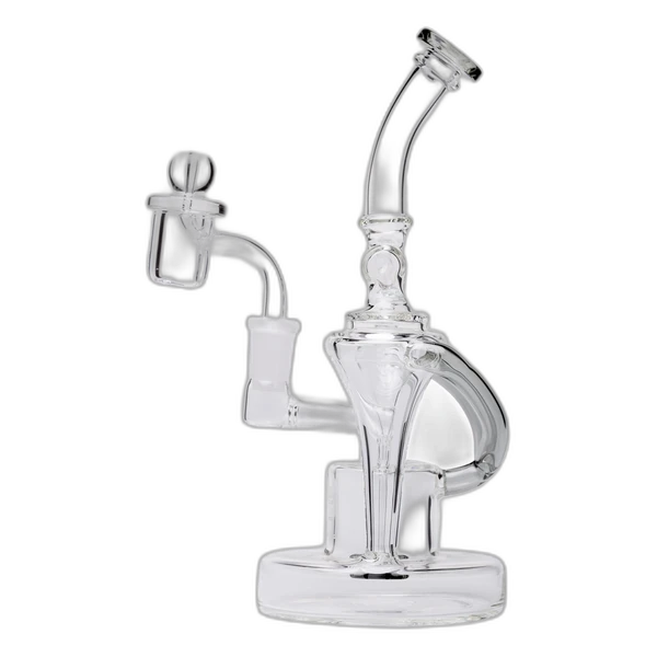 Human Grade Dualing Recycler Dab Rig in Smoke