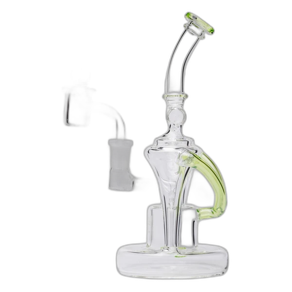 Human Grade Dualing Recycler Dab Rig in Matrix Green