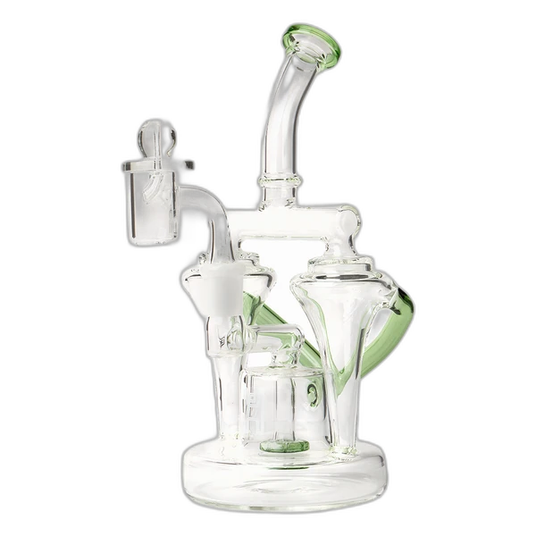 Human Grade Dualing Recycler Dab Rig in Green