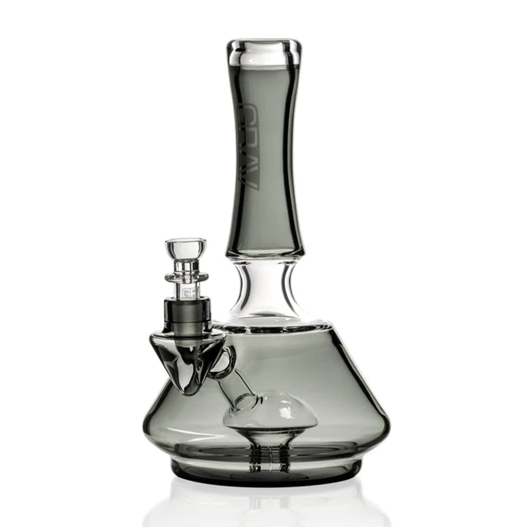 GRAV GRAV Oracle Water Pipe – 9-inch curved smoke-tinted borosilicate glass water pipe