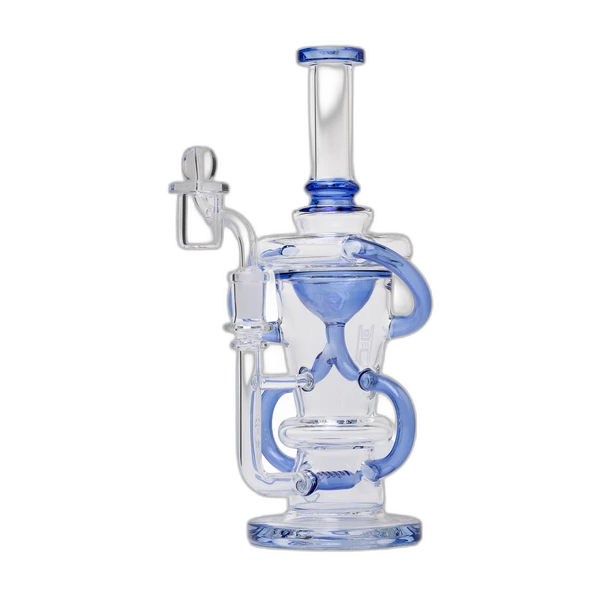 Human Grade 10.25" Straight Recycler Dab Rig - 10.25-inch borosilicate recycler dab rig