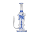 Human Grade 10.25" Straight Recycler Dab Rig - Blue
