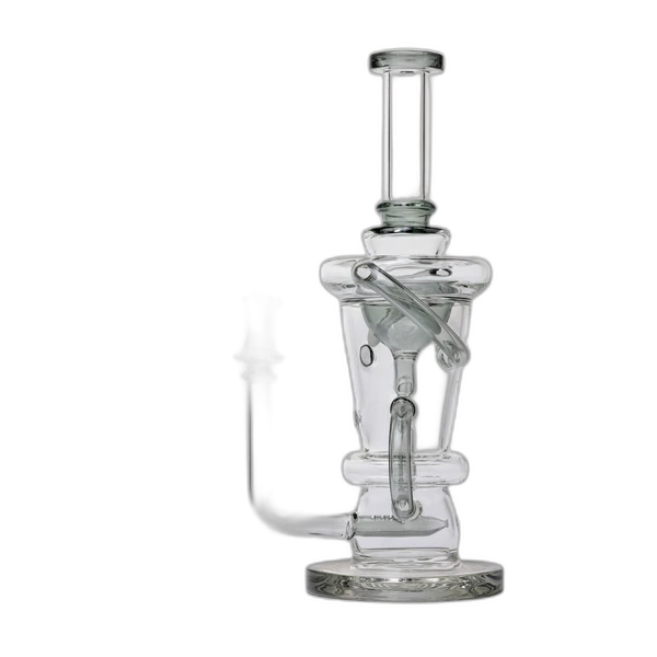 Human Grade 10.25" Straight Recycler Dab Rig - Smoke