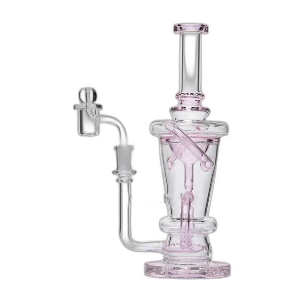 Human Grade 10.25" Straight Recycler Dab Rig - Pink