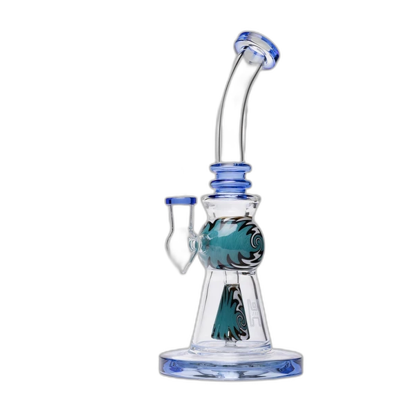 Human Grade 10" Mini Gumball Dab Rig - 10-inch borosilicate glass dab rig