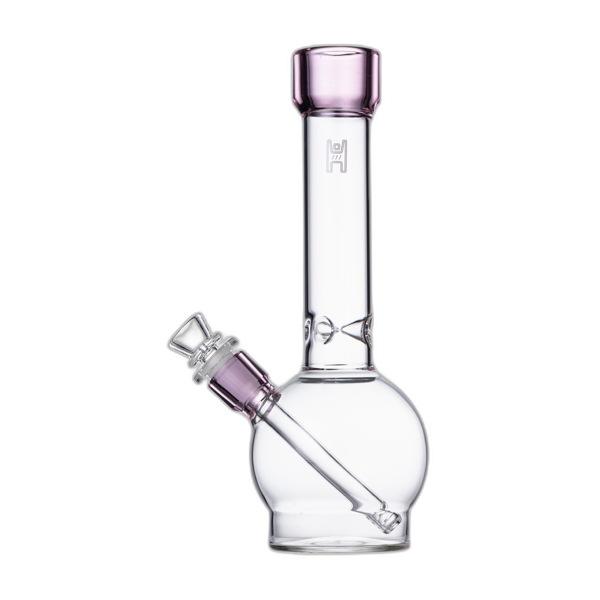 Human Grade 12 inch Ball Water Pipe in Clear Pink