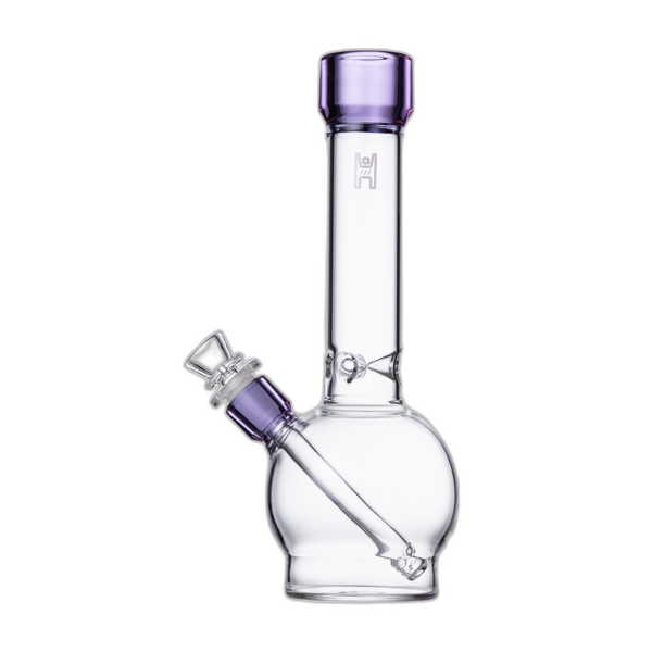 Human Grade 12 inch Ball Water Pipe in Clear Lavender