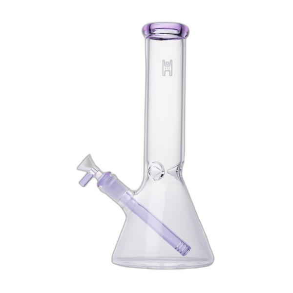 Human Grade 12 inch Beaker Water Pipe in Clear Lavender