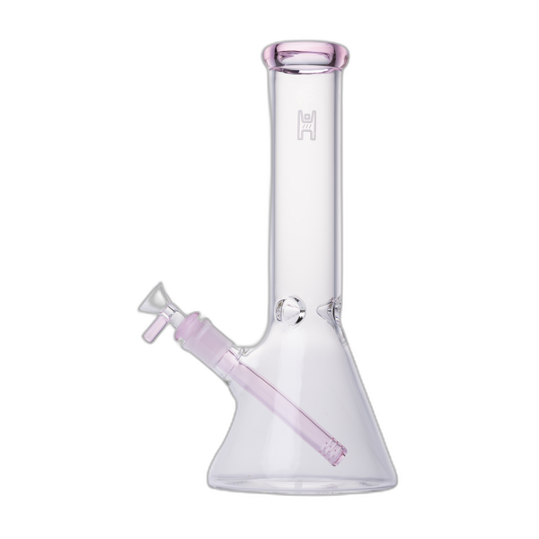 Human Grade 12 inch Beaker Water Pipe in Clear Pink