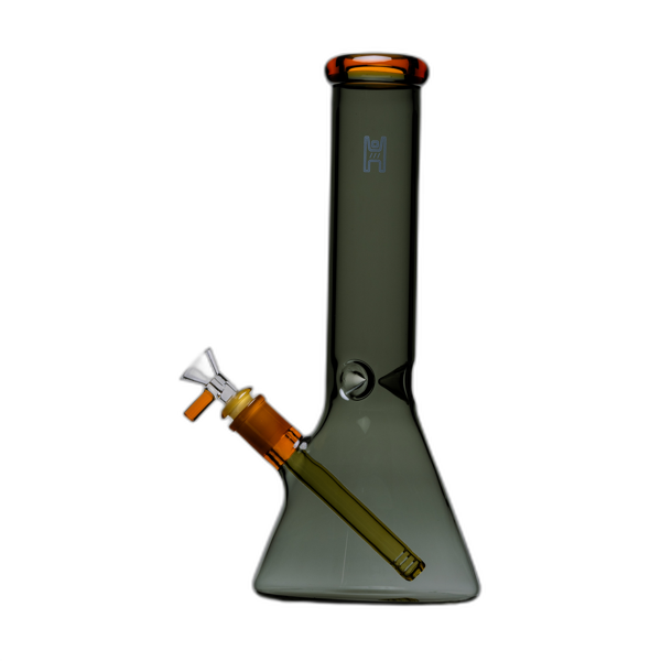 Human Grade 12 inch Beaker Water Pipe in Smoke Yellow