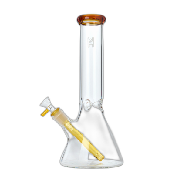Human Grade 12 inch Beaker Water Pipe in Clear Yellow