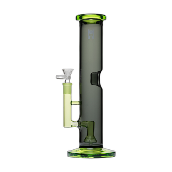 Human Grade 12 inch Tube Water Pipe in Smoke Matrix