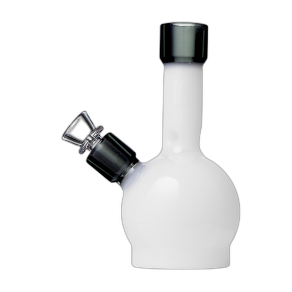 Human Grade 6 inch Ball Water Pipe in White Black