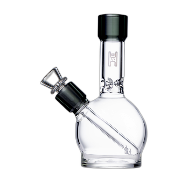 Human Grade 6 inch Ball Water Pipe in Clear Smoke