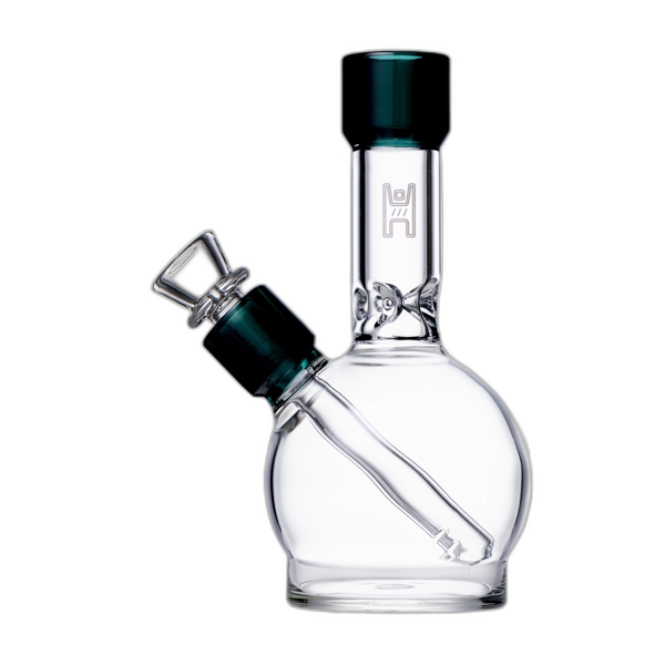 Human Grade 6 inch Ball Water Pipe in Clear Lake Green