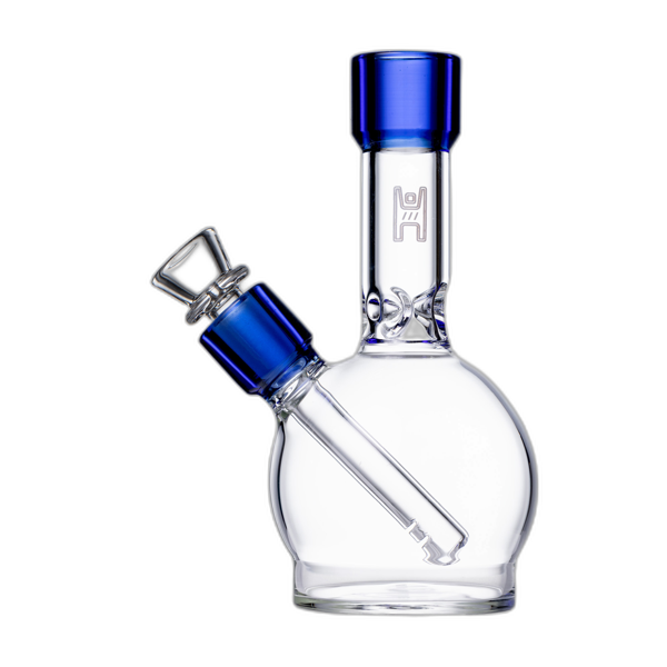 Human Grade 6 inch Ball Water Pipe in Clear Blue