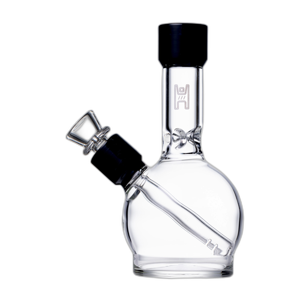 Human Grade 6 inch Ball Water Pipe in Clear Black