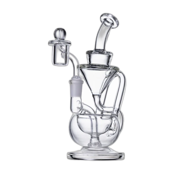 Human Grade 8" Recycler 1A Dab Rig - 8 inch recycler dab rig