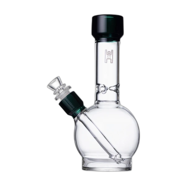 Human Grade 9" Ball Water Pipe - Clear Lake Green