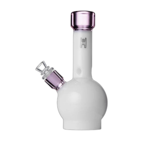 Human Grade 9" Ball Water Pipe - White Pink