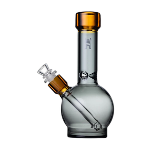 Human Grade 9" Ball Water Pipe - Smoke Yellow